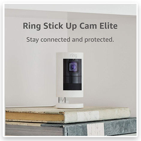 Ring Stick Up Cam Elite, Power over Ethernet HD Security Camera