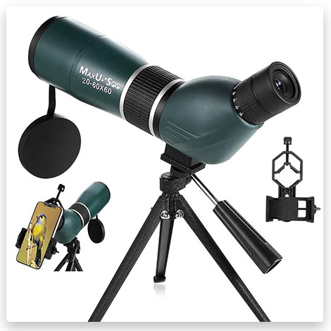 MaxUSee 20-60x60 Zoom HD Spotting Scope with Tripod