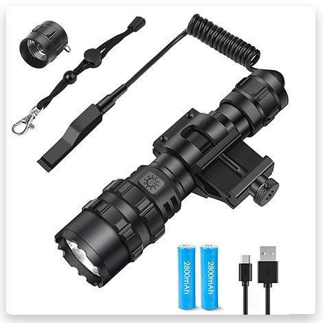 TDT 2 in 1 Tactical Flashlight with Rail Mount