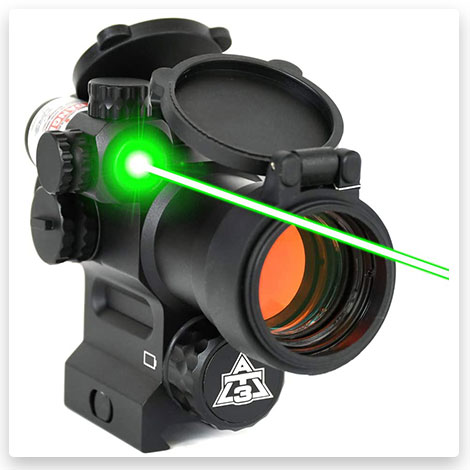AT3 LEOS Red Dot Sight with Integrated Green Laser Sight