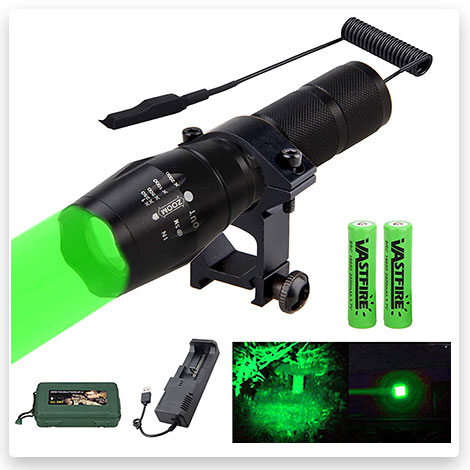 VASTFIRE  Green Flashlight Kit Varmint Predator Coyote Hog Light