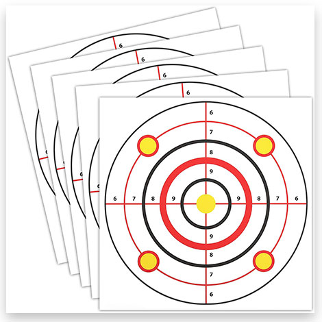 Juvale Paper Bullseye Targets