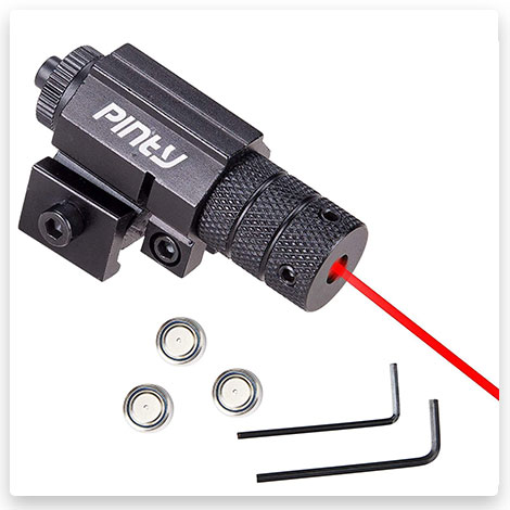 Pinty Compact Tactical Red Laser Sight with Picatinny Mount