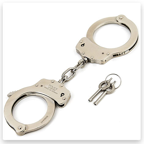 POLICE Handcuffs Double Lock Steel Metal