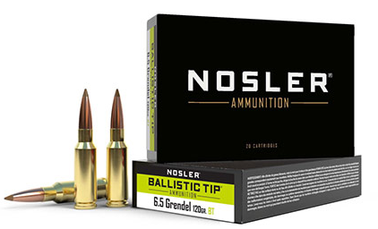  6.5mm Grendel – 120 Grain Brass Ballistic Tip – Nosler