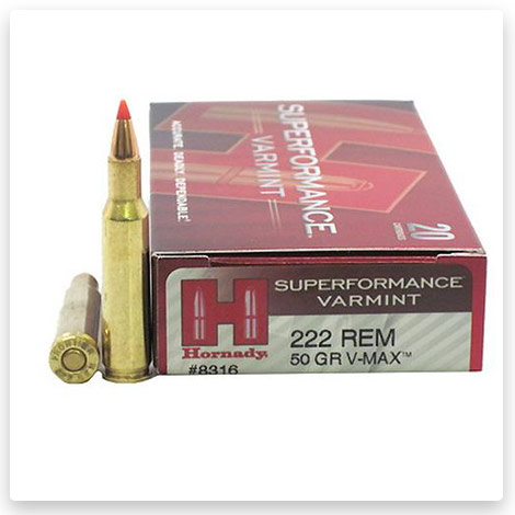 222 Remington - 50 Grain V-MAX Centerfire Rifle Ammunition - Hornady