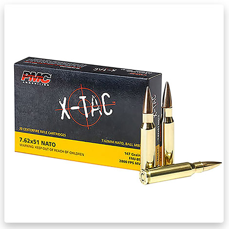 7.62x51mm NATO - 147 Grain FMJBT - PMC Ammunition