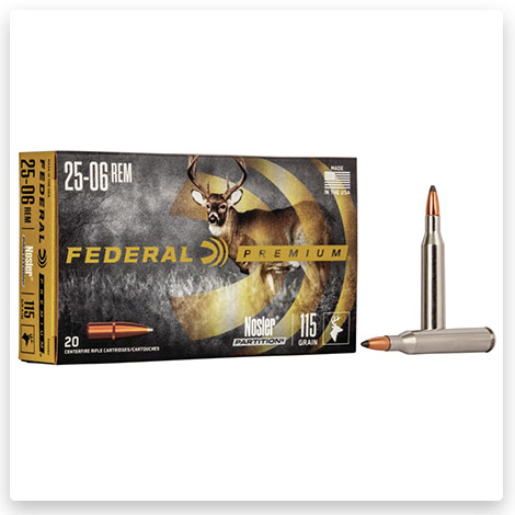 25-06 Remington - 115 Grain Nosler Partition - Federal Premium